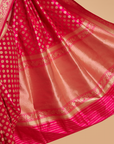 Rani Pink Butti Saree in Silk