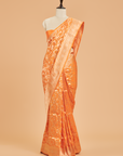 Orange Jaal  Saree in Silk