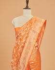 Orange Jaal  Saree in Silk