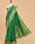 Green Jaal Saree in Silk