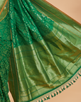 Green Jaal Saree in Silk