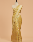 Pista without Zari Butta Saree in Silk