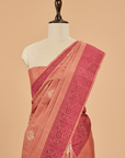 Peach without Zari Saree in Silk