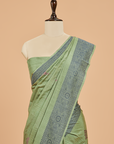 Jade Green without Zari Saree in Silk