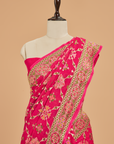 Rani Pink Meenakari Jaal Saree in Georgette