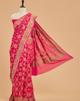 Rani Pink Meenakari Jaal Saree in Georgette