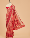 Red Patola Saree In Georgette