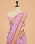 Lavender Butta Saree In Georgette