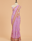 Lavender Butta Saree In Georgette