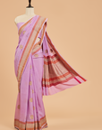 Lavender Butta Saree In Georgette