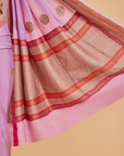 Lavender Butta Saree In Georgette