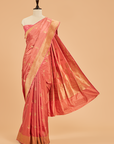 Peach Butta Saree in Silk