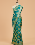 Rama Green Butta Saree in Silk