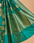 Rama Green Butta Saree in Silk