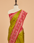 Pista Green Plain Saree in Silk