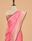 Gajar Pink Plain Saree in Silk