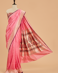 Gajar Pink Plain Saree in Silk