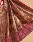 Majenta Brocade Saree in Silk