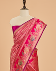 Rani Pink Brocade Saree in Silk