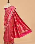 Rani Pink Brocade Saree in Silk