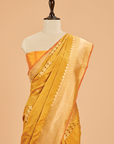 Yellow Lehariya Saree in Silk