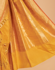 Yellow Lehariya Saree in Silk