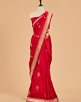 Red Butta Saree in Silk