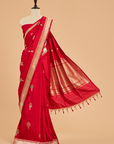 Red Butta Saree in Silk