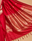 Red Butta Saree in Silk