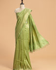 Sea Green Brocade Silk Saree