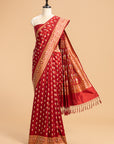 Maroon Kadwa Butta Silk Saree