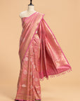 Pink Brocade Silk Saree