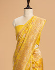 Yellow Kadwa Jaal Silk Saree