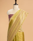 Olive Green Kadwa Silk Saree