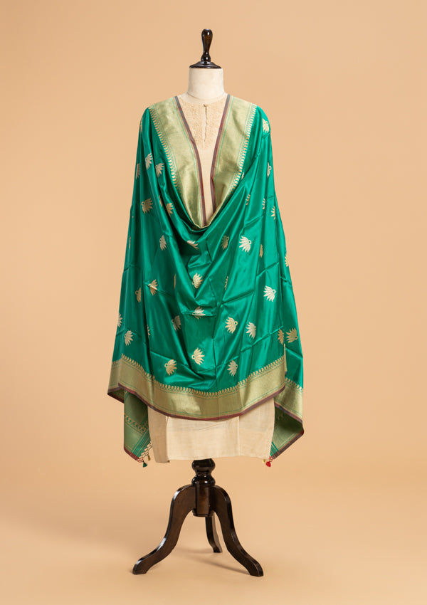 Green Kadwa Silk Dupatta