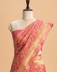 Gajar Pink Jamdani Silk saree