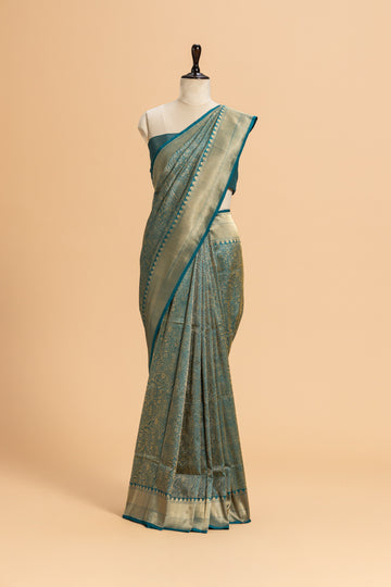 Peacock Brocade Silk Saree