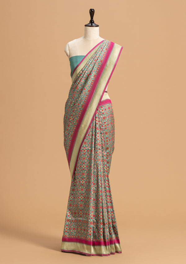 Firozi Patola Saree in Silk